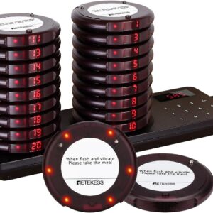 Retekess TD163 Bipeur Restaurant, Restaurant Pager, 20 Bippers
