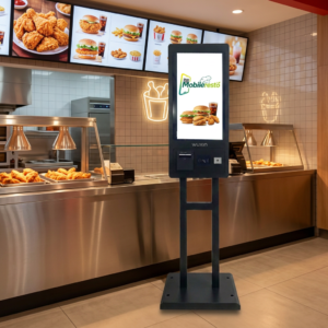 Kiosque de paiement et de commande automatique WUXIN 27 pouces à écran haute sensibilité, vente directe usine, haute qualité pour administrations et hôtels